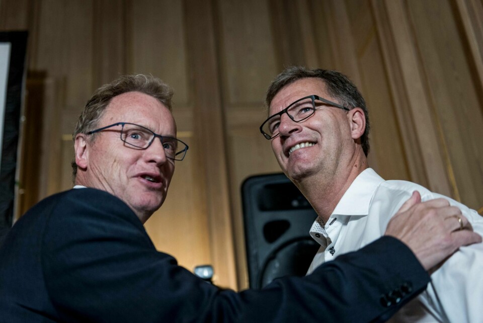 Byrådsleder Raymond Johansen og finansbyråd Robert Steen setter bunnfradraget på eiendomsskatten ned igjen fra 4,6 millioner til 4 millioner.