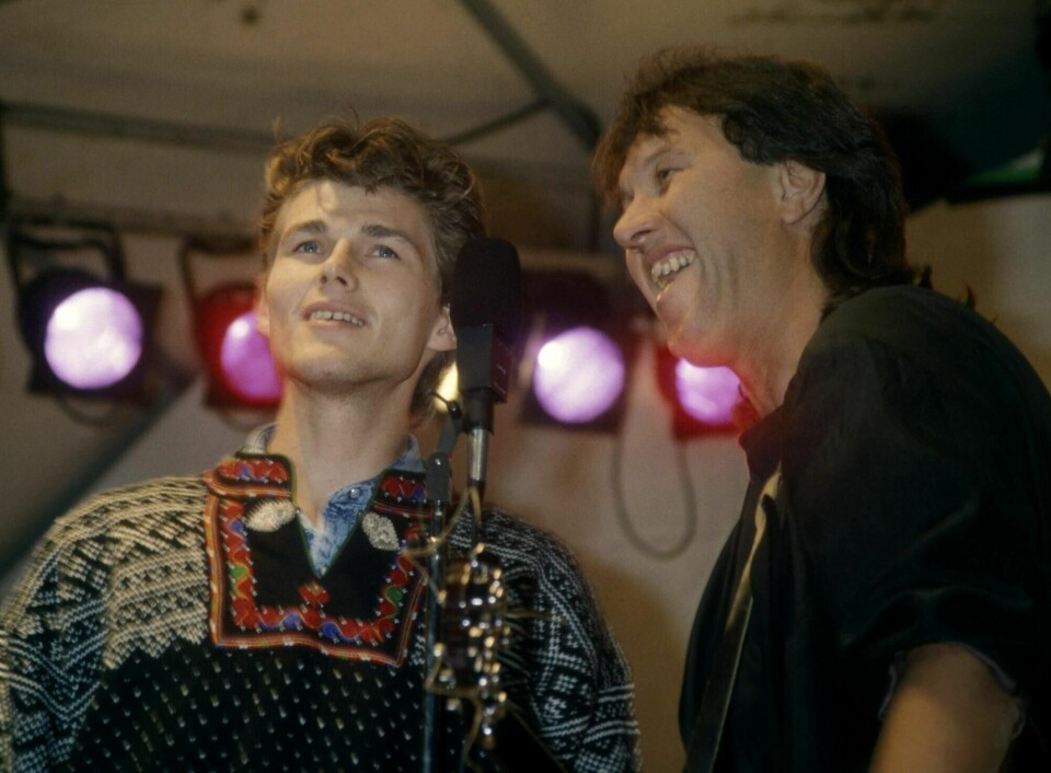Morten Harket og Bjørn Eidsvåg, her sammen i 1989.