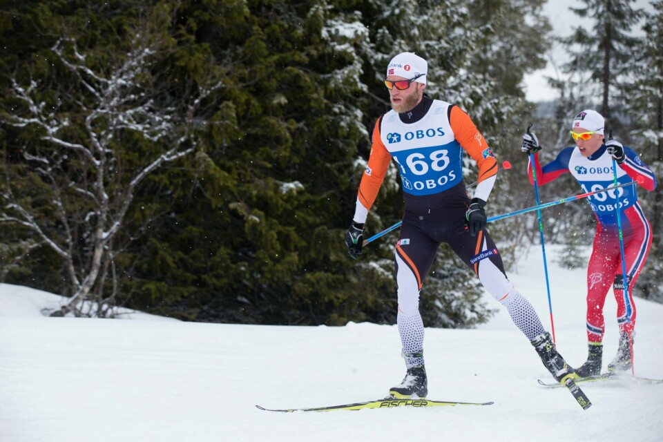 Martin Johnsrud Sundby avgjorde den knallharde femila på slutten på Beitostølen lørdag. FOTO: TERJE BENDIKSBY/NTB SCANPIX