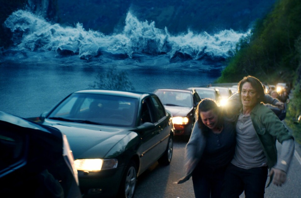 «Bølgen», som ble redningen for norsk films besøkstall i 2015, viser tydelig den karakteristiske naturen rundt Geiranger. FOTO: FANTEFILM «Bølgen», som ble redningen for norsk films besøkstall i 2015, viser tydelig den karakteristiske naturen rundt Geiranger. FOTO: FANTEFILM