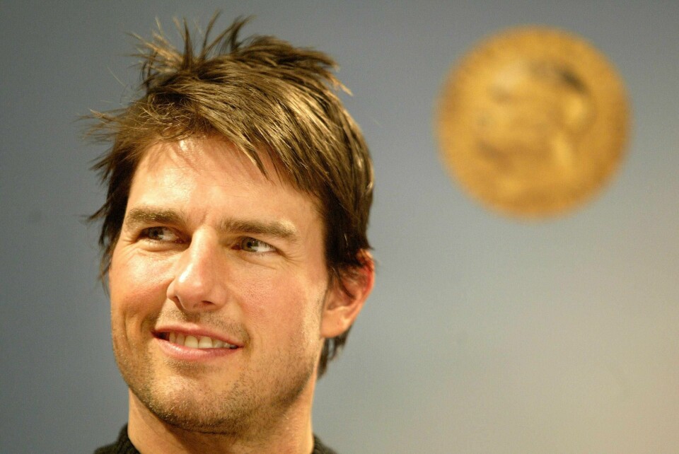 Skuespiller Tom Cruise vil gjerne fortsette filmingen av «Mission Impossible 7» i Norge. Her fra pressekonferansen i forbindelse med nobelkonserten i 2004, som han ledet sammen med Oprah Winfrey.