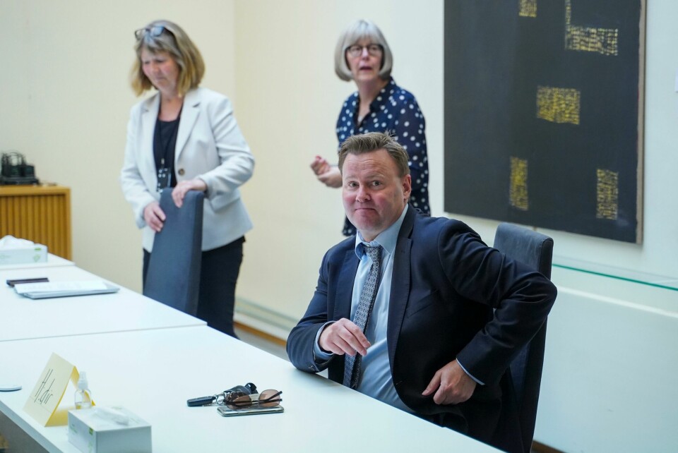 Oslo 20200715. Assisterende helsedirektør Espen Rostrup Nakstad deltar i møte med representanter for kinoene og scenekunstsektoren. Formålet med møtet er dialog om og innspill til praktisering av 1-metersregelen i konsert-, teater- og kulturhus, kinoer og andre kultursaler og lokaler med sittende publikum.Foto: Fredrik Hagen / NTB scanpix Oslo 20200715. Assisterende helsedirektør Espen Rostrup Nakstad deltar i møte med representanter for kinoene og scenekunstsektoren. Formålet med møtet er dialog om og innspill til praktisering av 1-metersregelen i konsert-, teater- og kulturhus, kinoer og andre kultursaler og lokaler med sittende publikum.Foto: Fredrik Hagen / NTB scanpix