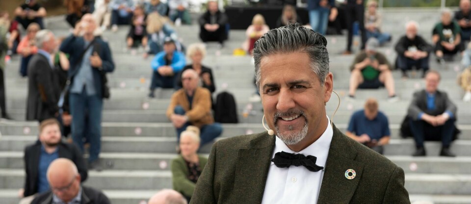 Kulturminister Abid Raja fikk æren og gleden ved å åpne Moldejazz som markerte 60-årsjubileum i år. Foto: Petter W. Sele/Moldejazz Kulturminister Abid Raja fikk æren og gleden ved å åpne Moldejazz som markerte 60-årsjubileum i år. Foto: Petter W. Sele/Moldejazz