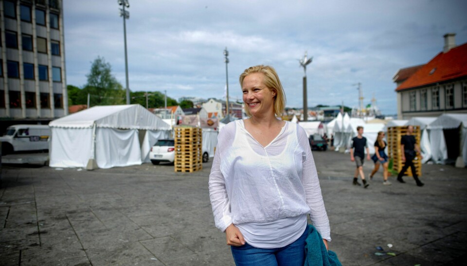 Gladmat-festivalsjef Maren Skjelde før festivalen i 2018. I år arrangeres matfestialen i en annen form på grunn av korona. Foto: Caaroline T. Gilje