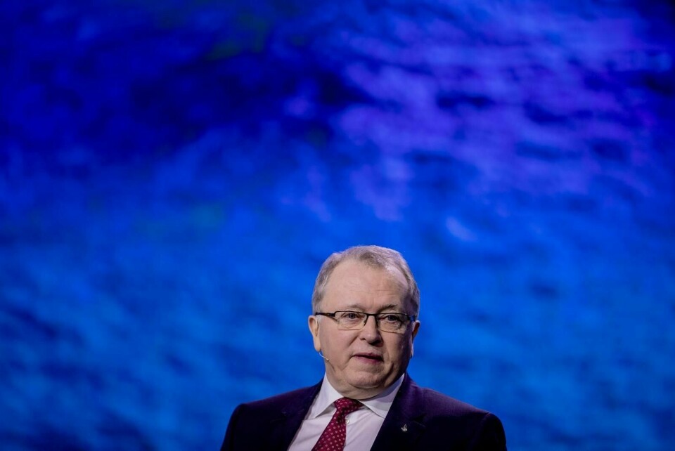 Konsernsjef i Equinor, Eldar Sætre, står standhaftig på at oljeprisen vil ligge på 80 dollar fatet i 2030. Foto: Stian Lysberg Solum/NTB scanpix