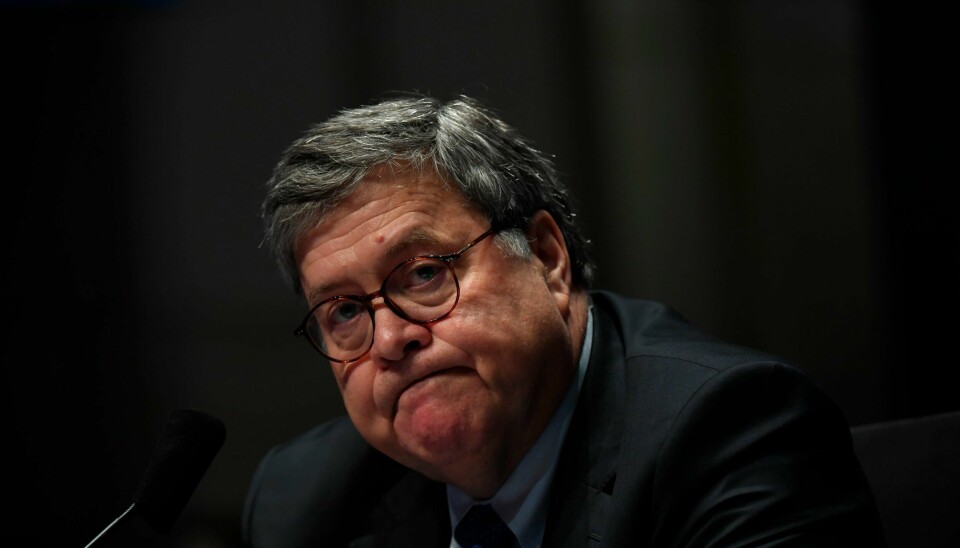 Justisminister William Barr under høringen i Representantenes hus tirsdag. Foto: AP / NTB scanpix