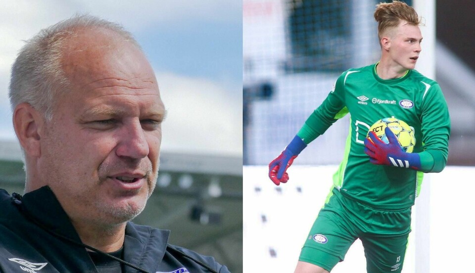 Dag-Eilev Fagermo er fortsatt klar på at Kristoffer Klaesson er Vålerengas førstekeeper. Fotomontasje: NTB scanpix