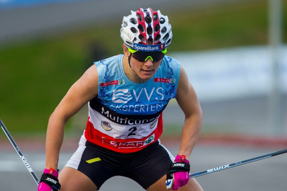 Maiken Caspersen Falla vant langrennskvinnenes sprint under Blinkfestivalen. Foto: Carina Johansen / NTB scanpix