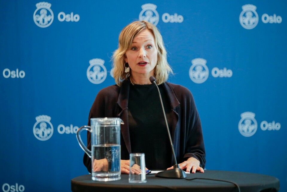 Inga Marte Thorkildsen fra pressekonferansen i Oslo kommune tirsdag.