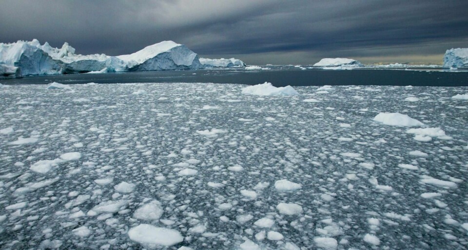 Smeltende is utenfor Ilulissat på Grønland. Arkivfoto.