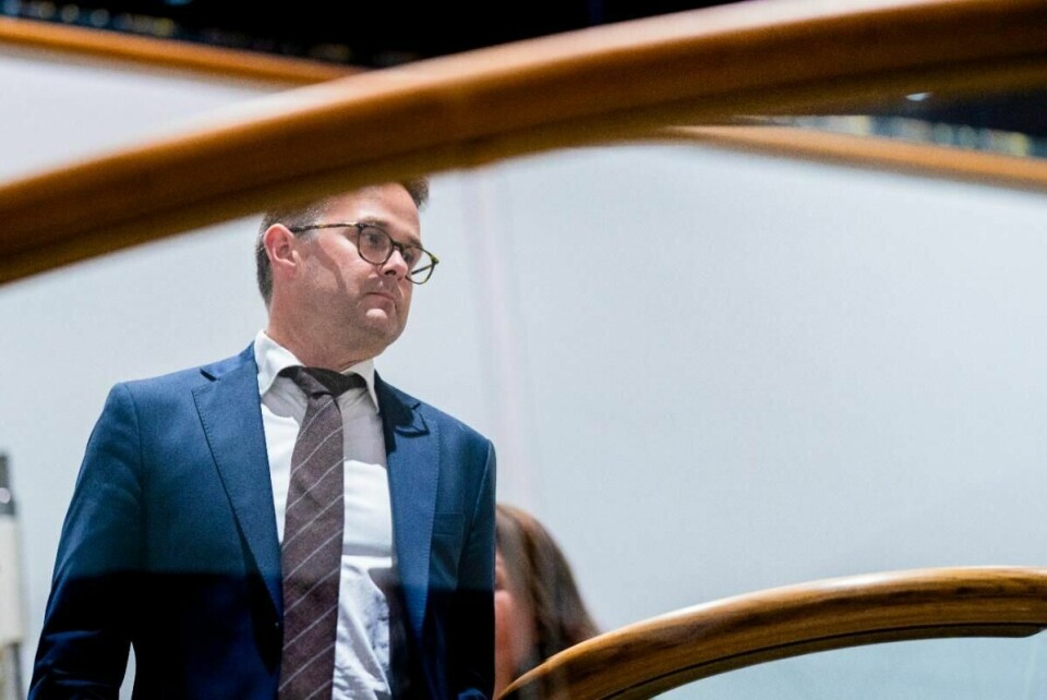 Riksmekler Mats W. Ruland under meklingen på overtid på Opera Hotel i Oslo på fredag, for å til en avtale mellom Fellesforbundet og Parat og NHO-forbundet Norsk Industri.