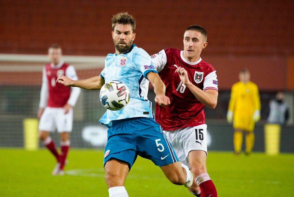 Jørgen Skjelvik er klar for Stabæk. Jørgen Skjelvik scoret et viktig mål for OB mandag.Foto: EXPA/ Florian Schrötter / NTB
