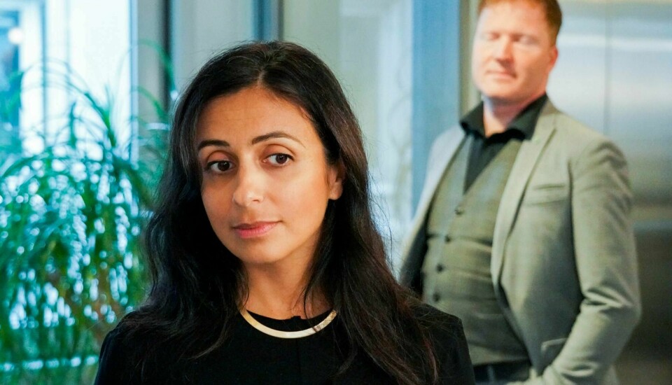 Hadia Tajik (Ap) under et møte i finanskomiteen på Stortinget i forbindelse med Tangen-saken.