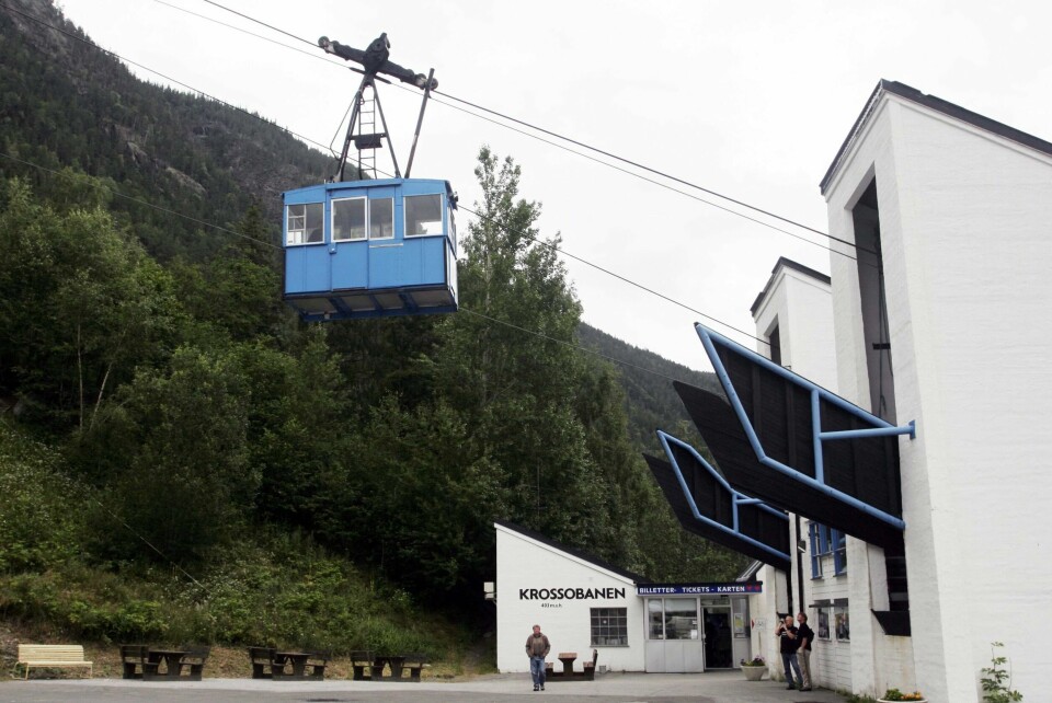 Krossobanen er Nord-Europas første totausbane og ble bygget i 1928. Banen går fra Rjukan og opp til foten av Hardangervidda. Bildet er fra 2007. Krossobanen er Nord-Europas første totausbane. Banen går fra Rjukan og opp til foten av Hardangervidda. Bildet er fra 2007. Foto: Paul Kleiven / NTB