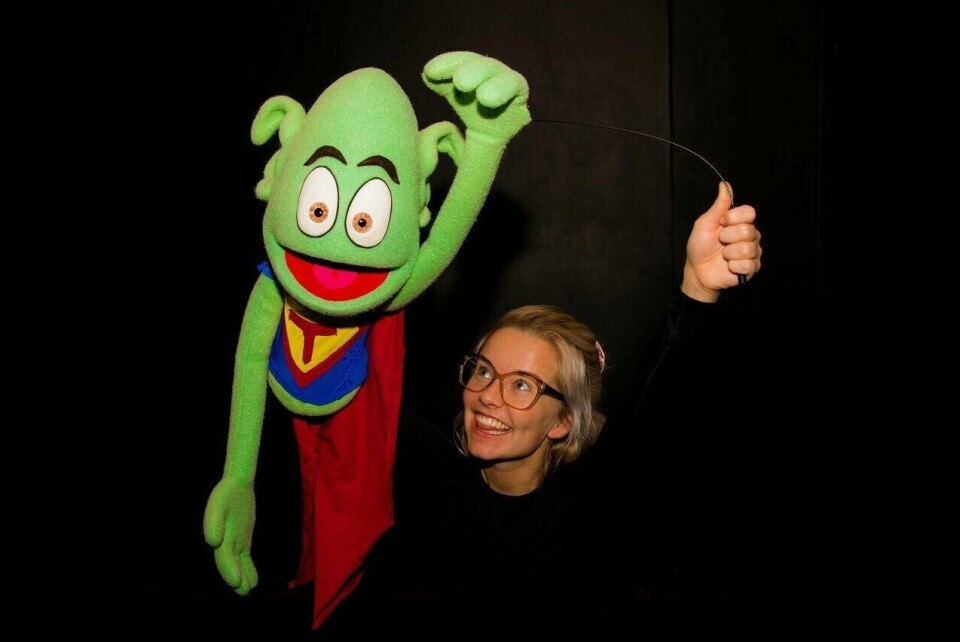 Fra forestillingen «Tertus og Tubi gifter seg» som skulle gått på Lier Kulturscene søndag 6. september. Foto: Lier Kulturscene