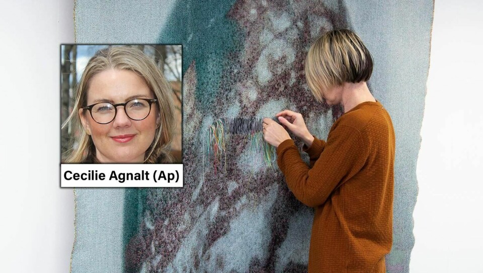 Cecilie Agnalt (Ap) har latt seg begeistre av utstillingen Mendable i Moss.
