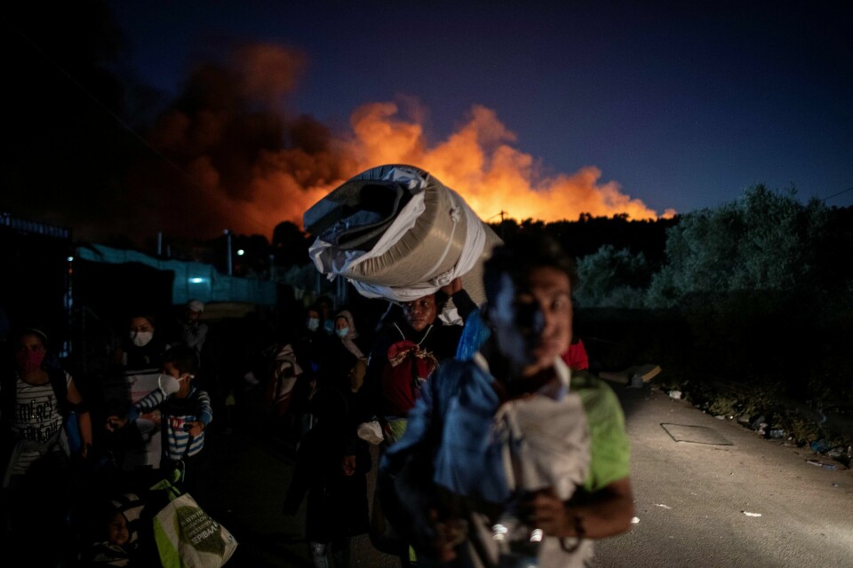 Moria på Lesvos denne uka. I Nansens ånd hjelper Norge 50. Foto: Petros Giannakouris/NTB scanpix