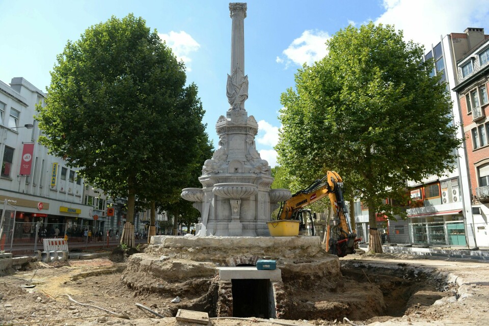 Fontaine David i den belgiske byen Verviers hvor den avdøde borgermesterens hjerte har skjult seg i over hundre år,. Foto: AFP / NTB