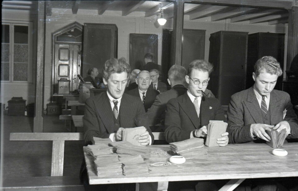 Fra opptellingen av stemmer i kommunevalget i 1937, da et helt nytt og upolitisk parti stilte til valg i Stavanger.