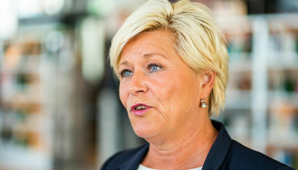 Leder i Fremskrittspartiet (Frp) Siv Jensen.
