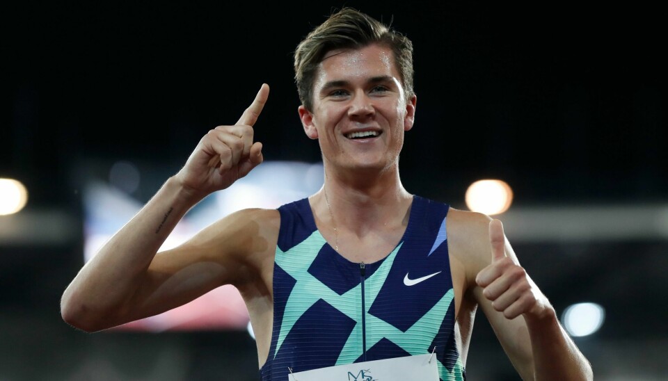 Jakob Ingebrigtsen satte norsk rekord på 3000 meter i Diamond League-stevnet i Roma.