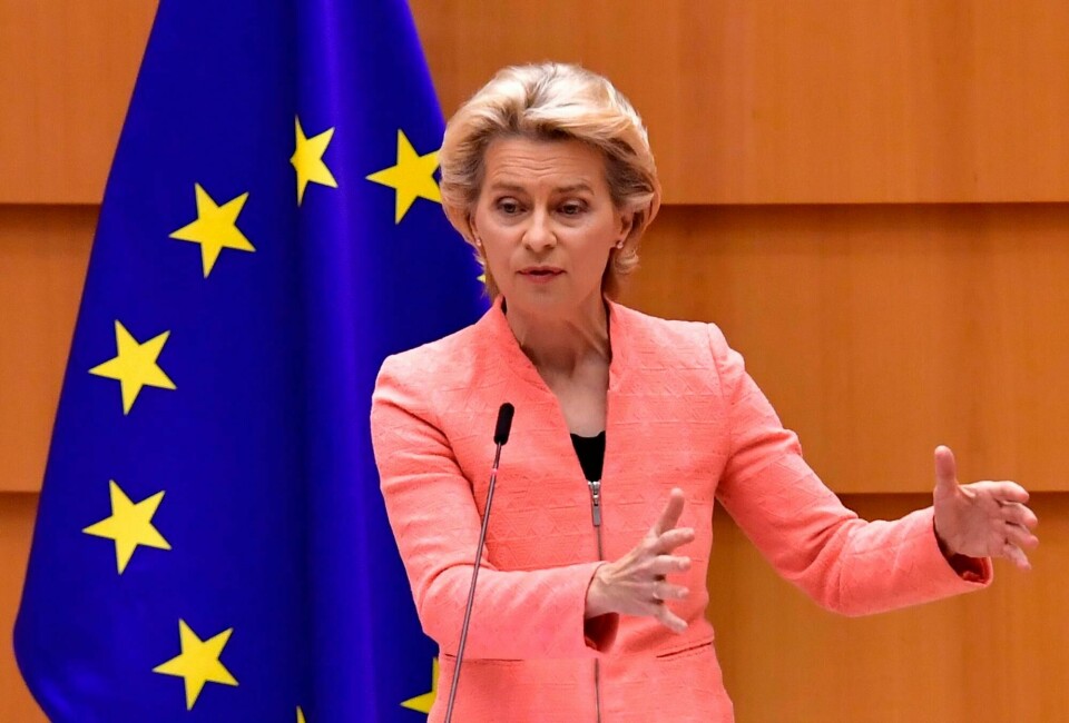 The President of the European Commission Ursula Von der Leyen addresses her first state of the union speech during a plenary session at the European Union Parliament in Brussels on September 16, 2020. (Photo by JOHN THYS / AFP) The President of the European Commission Ursula Von der Leyen addresses her first state of the union speech during a plenary session at the European Union Parliament in Brussels on September 16, 2020. (Photo by JOHN THYS / AFP)