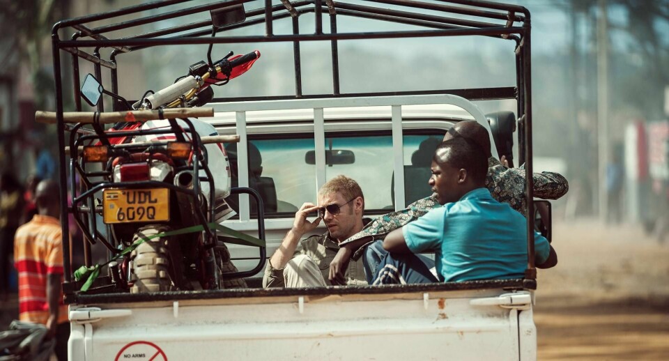 Aksel Hennie som Joshua French i et stillbilde fra den kommende spillefilmen «Mordene i Kongo», som har premiere 28. oktober.