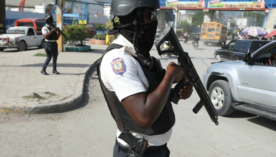 Bildet er tatt mandag 24. juni av politifolk i hovedstaden Port-au-Prince i Haiti. Bildet er tatt mandag 24. juni av politifolk i hovedstaden Port-au-Prince i Haiti. Foto: Odelyn Joseph / AP / NTB