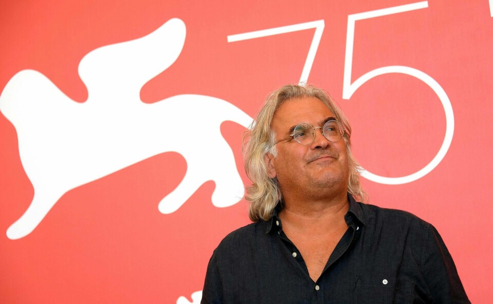 Den britiske regissøren Paul Greengrass under filmfestivalen i Venezia onsdag.