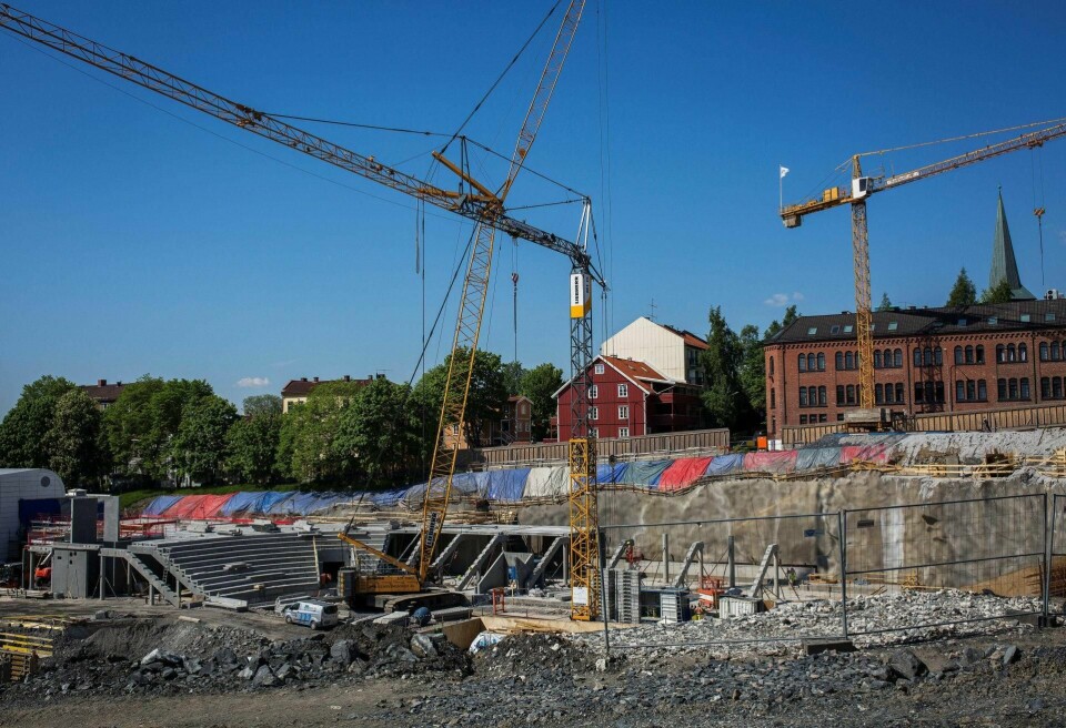 Dagsavisen besøkte byggeplassen i sommer.