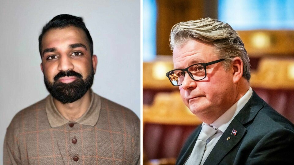 Aman Dip Singh var en av fire personer som ble politianmeldt av tidligere justisminister Per-Willy Amundsen (FrP). Nå er saken henlagt. Aman Dip Singh og Per-Willy Amundsen