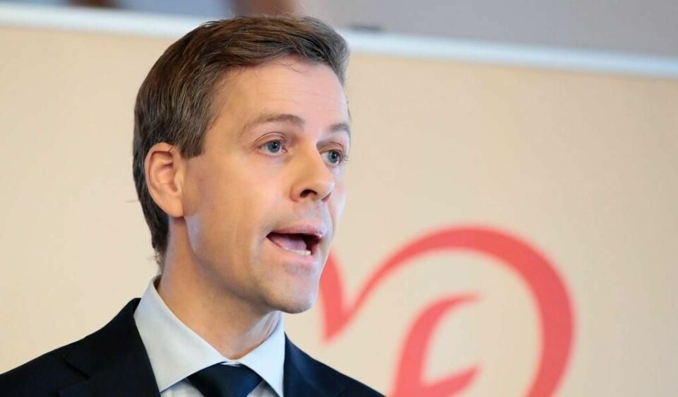 Partileder Knut Arild Hareide taler til KrFs landsstyre fredag. Landsstyremøtet avholdes på Stortinget i Oslo.