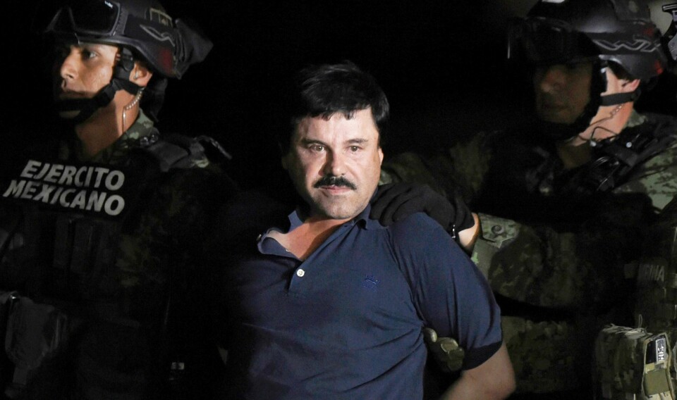 Narkosjef Joaquin «El Chapo» Guzman ble fanget etter seks måneder på rømmen fredag. Jakten på Guzman endte på et sexmotell der gjestene kan booke seg inn for noen timer i den lille bondelandsbyen Los Mochis. FOTO: ALFREDO ESTRELLA/NTB SCANPIX