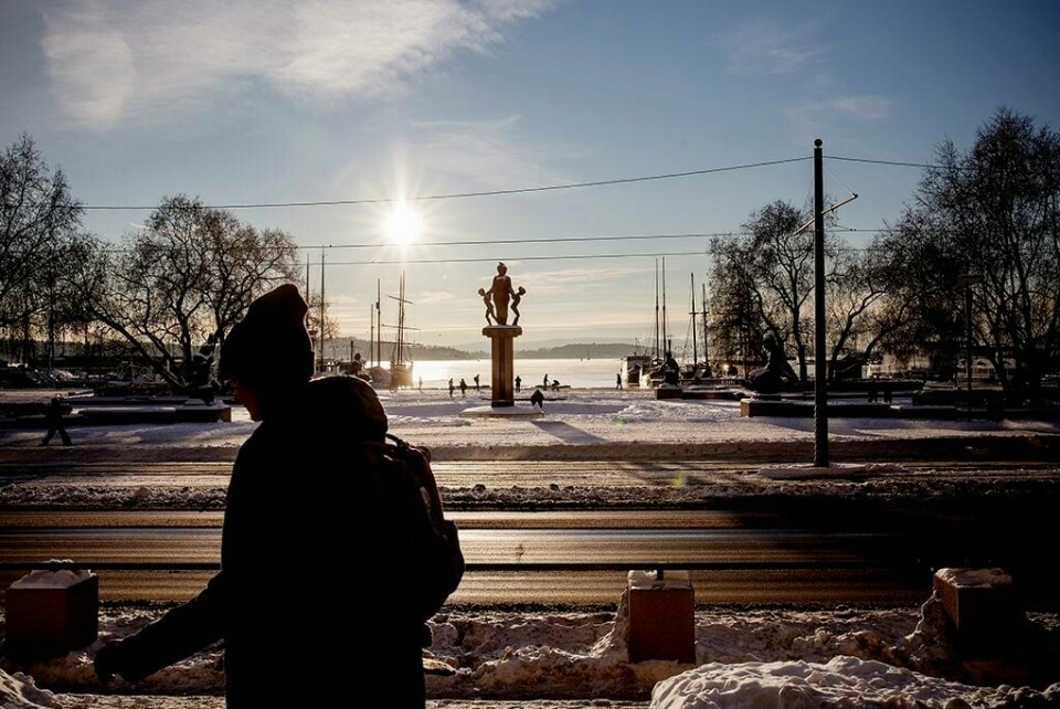 Det er meldt om helsefarlig luft i Oslo i starten av uka i forbindelse med den kalde lufta. FOTO: HILDE UNOSEN