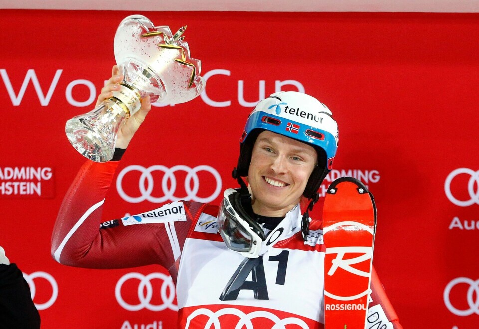 Henrik Kristoffersen løftet seg igjen helt til topps etter en fantastisk 2. omgang. FOTO: NTB SCANPIX