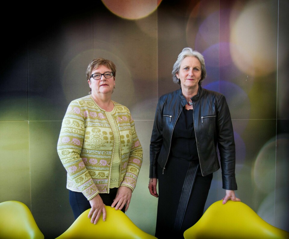 YS-leder Jorunn Berland og administrerende direktør i Virke Vibeke Hammer Madsen har formulert fire konkrete krav de vil presentere for Sylvi Listhaug i dag for å sikre vellykket integrering av flyktninger i Norge. FOTO: ARNE OVE BERGO