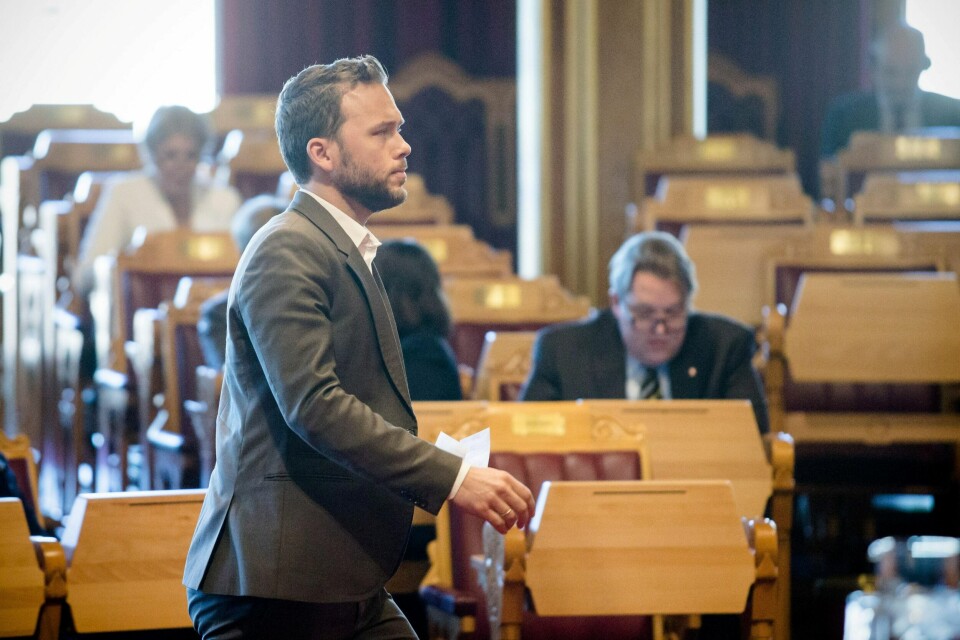 – Hvis noe er vellykket, er det vanlig å videreføre det, sier SV-leder Audun Lysbakken om forsøksordningen med 600 ekstra lærere i ungdomsskolen. Her er han avbildet i Stortinget tidligere denne uka. FOTO: AUDUN BRAASTAD/ NTB SCANPIX
