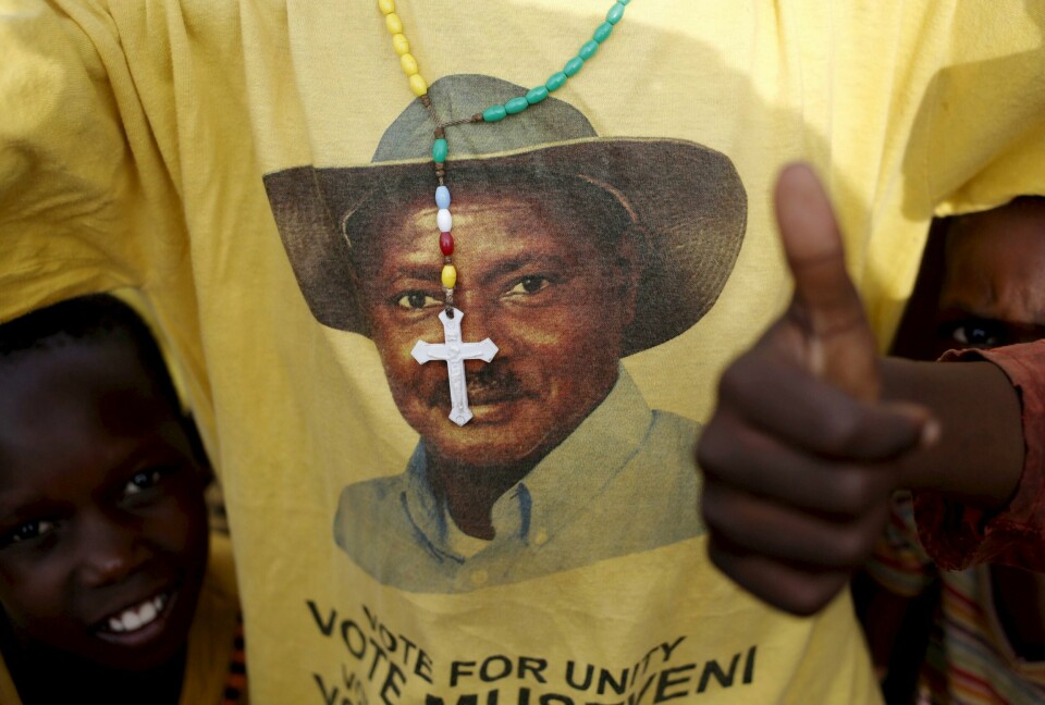BIG: Yoweri Museveni ble nylig gjenvalgt som president i Uganda, for femte gang. Foto: Scanpix/Goran Tomasevic