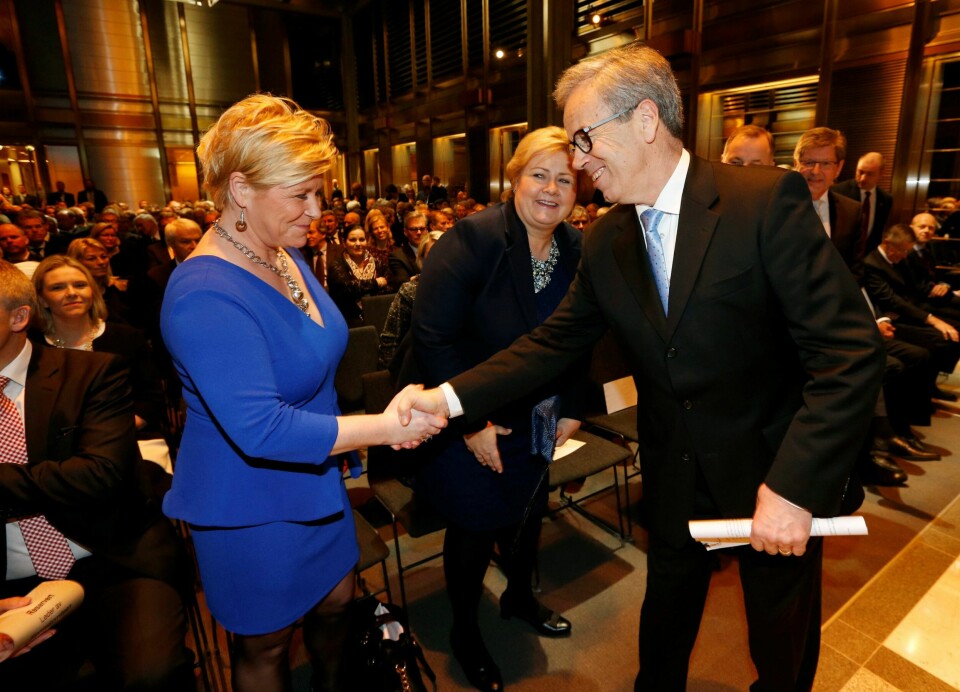 Norges Bank: Olsen ønsker Jensen velkommen på banen.