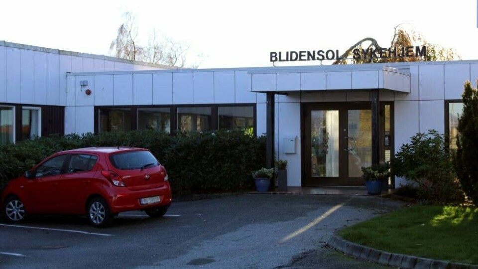 I et brev til sykehjemmet skriver Fylkesmannen i Rogaland at han over tid har vært «økende bekymret over bruken av tvang ovenfor pasienter ved Blidensol sykehjem». Foto: Lasse Hansen