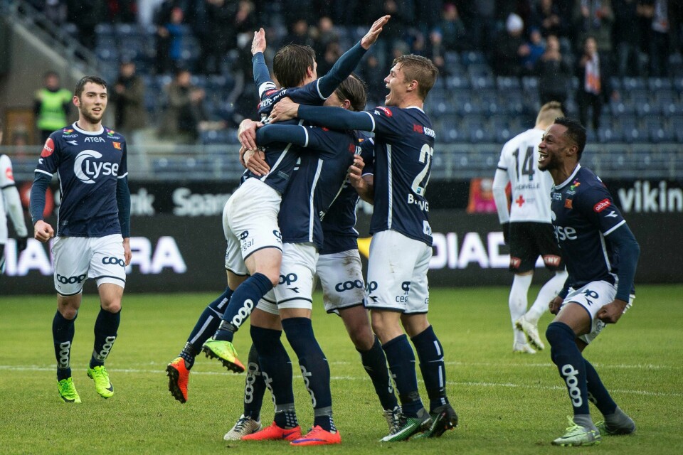 Andre Danielsen jubler for 3-0 mot Odd. Foto: Carina Johansen, NTB scanpix.