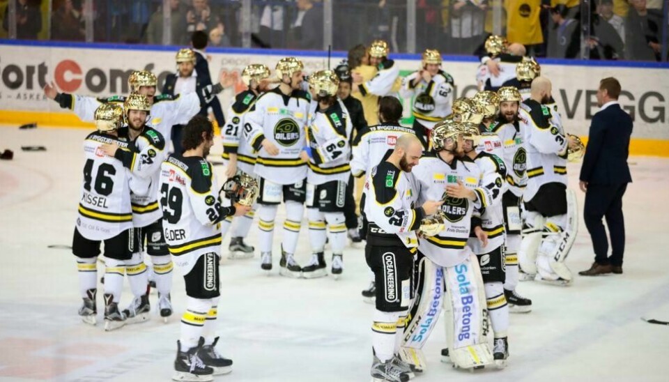 Oilers sikret seg retten til å spille i Champions Hockey League da de slo Frisk i NM-sluttspillet. Der blir de nå seedet på det laveste nivået, og får tøff motstand i gruppespillet. Foto: Håkon Mosvold Larsen / NTB scanpix