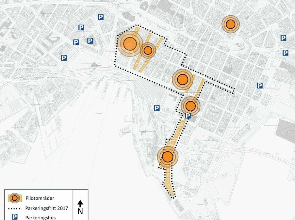 Dette området innen for Ring 1 vil bli parkeringsfritt i løpet av 2017. Dette området innen for Ring 1 vil bli parkeringsfritt i løpet av 2017.