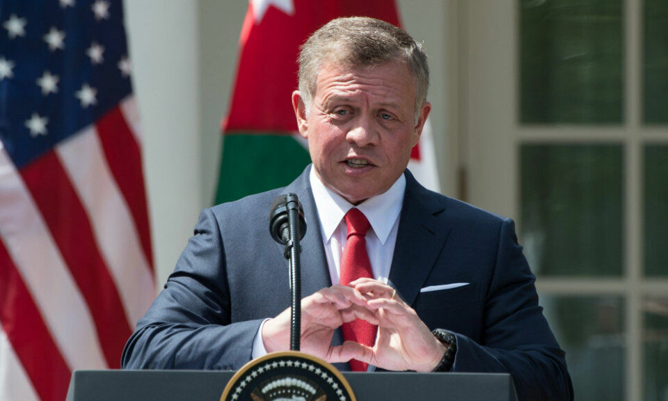 Jordans kong Abdullah har jobbet i det stille for å få Trump på gli. Her fra Washington-besøket hans i april. Jordans kong Abdullah har jobbet i det stille for å få Trump på gli. Her fra Washington-besøket hans i april.