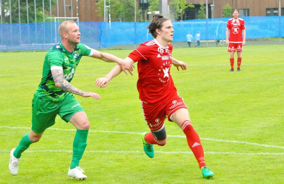Vidar og Ingvald Halgunset slo serieleder Nest-Sotra med 1-0 hjemme på Lassa lørdag. FOTO: ESPEN IVERSEN
