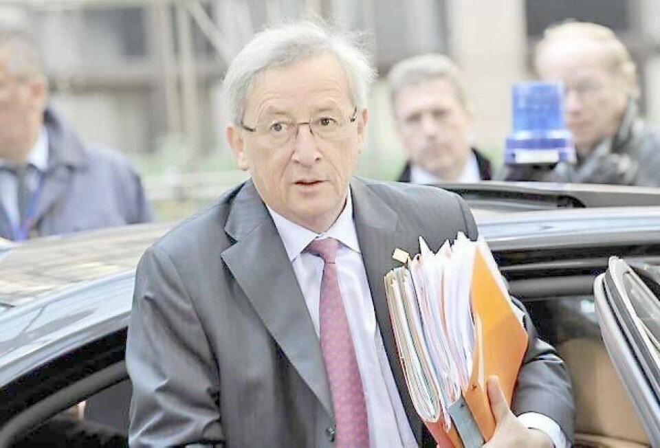 Statsminister Jean-Claude Juncker er kjent som en spøkefugl i EU, en gang slo han en kollega fra Østerrike i hodet med en stor dokumentmappe. FOTO: GEORGES GOBET / NTB SCANPIX