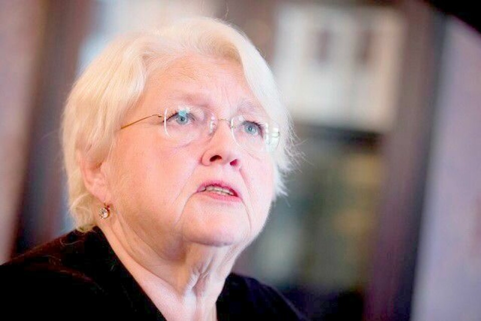 Forfatter Marit Christensen presenterer 'Moren. Historien om Wenche Behring Breivik' på Aschehoug forlag i Oslo torsdag. FOTO: HÅKON MOSVOLD LARSEN/NTB SCANPIX