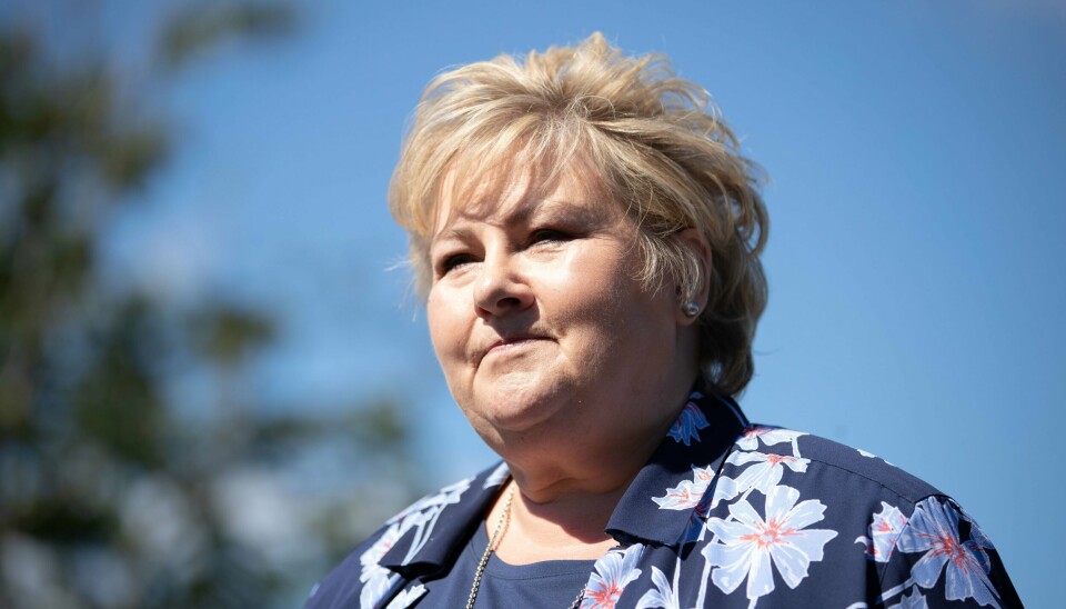 Statsminister Erna Solberg (H) tar et politisk oppgjør med MDG. Statsminister Erna Solberg (H) sier at flere land har utsatt gjenåpningen som følge av deltavarianten. Foto: Hanna Johre / NTB