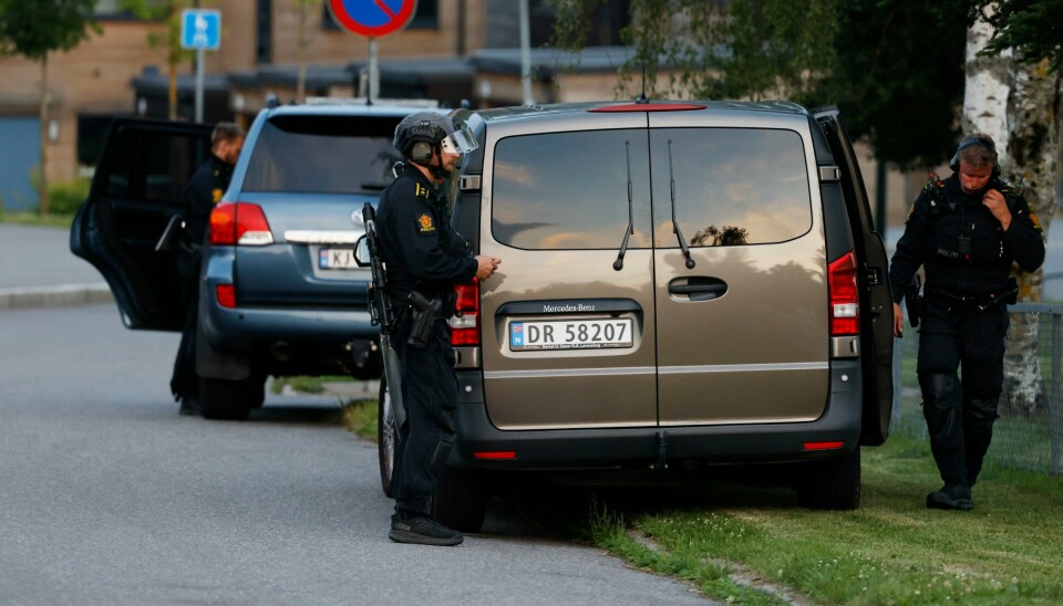 Politiet på stedet etter skyteepisoden i Lørenskog tirsdag. Politiet på stedet etter skyteepisoden i Lørenskog tirsdag. Foto: Jil Yngland / NTB