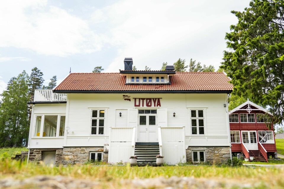 Hovedhuset på Utøya. 22. juli er det ti år siden terrorangrepet der 69 mennesker ble drept på øya. Utøya
